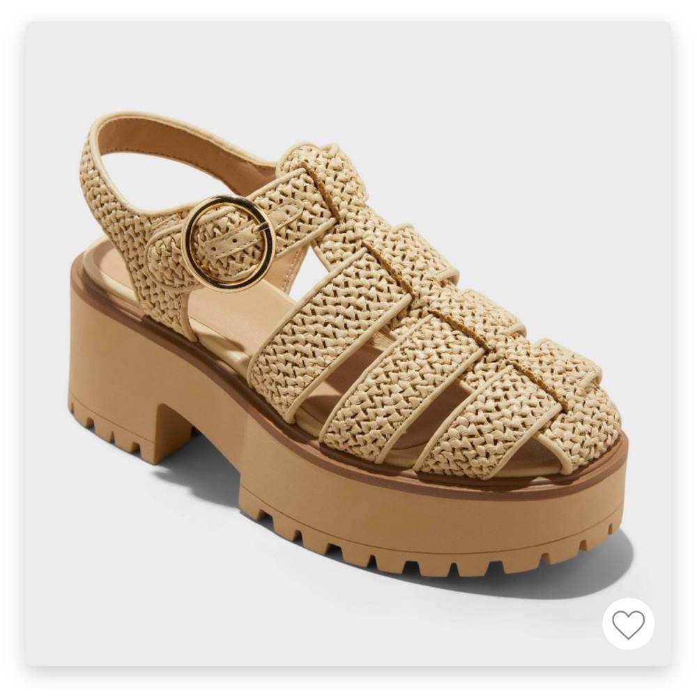 Women's Cream Platform Sandals